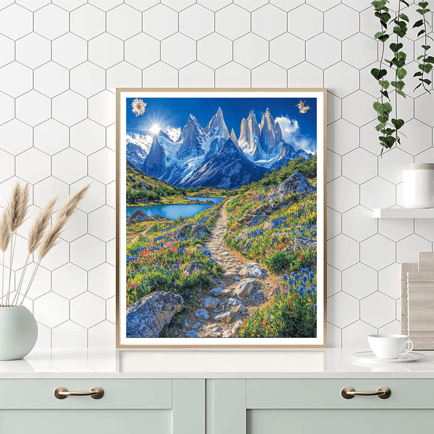 Hiking At Torres Del Paine DIY Paint By Numbers