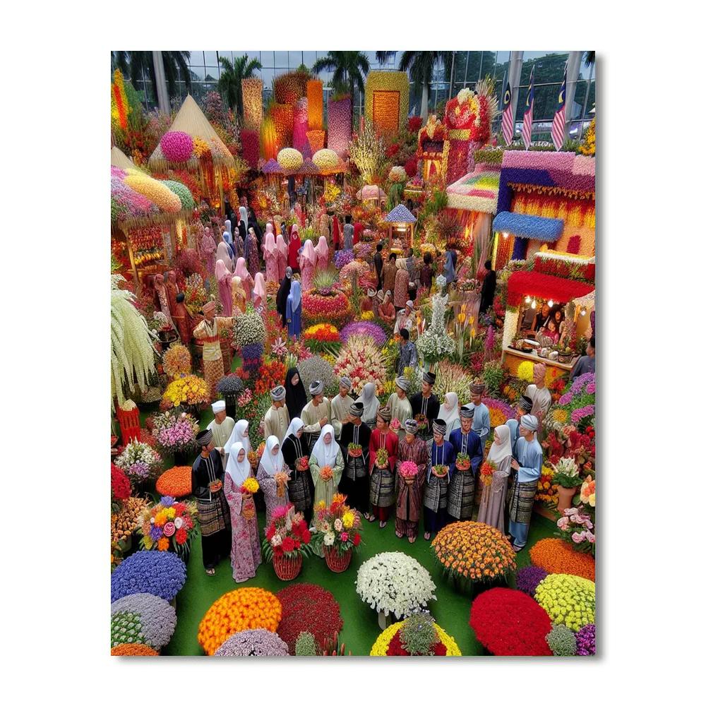 Karnival Bunga - Malaysia Painting Number Kit