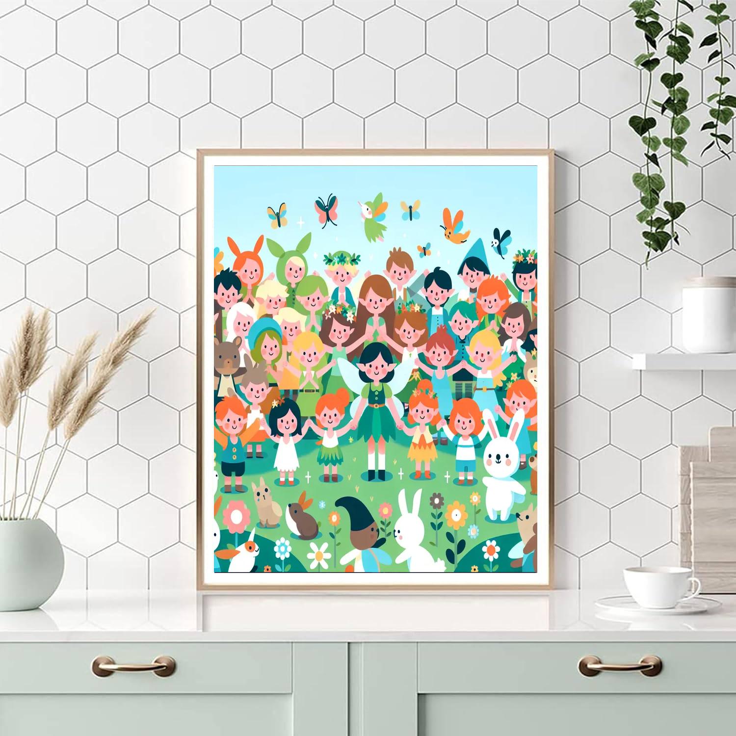 Merry Meadow Mingle Paint By Numbers Art