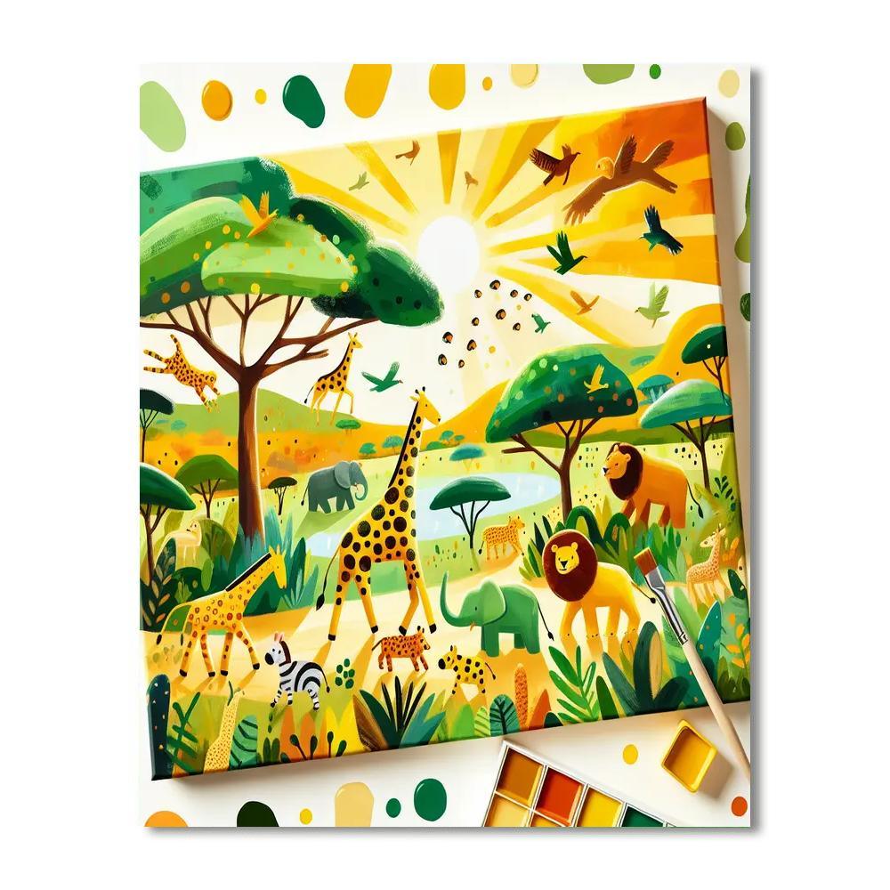 Bright Safari Adventure Numbered Painting Kits