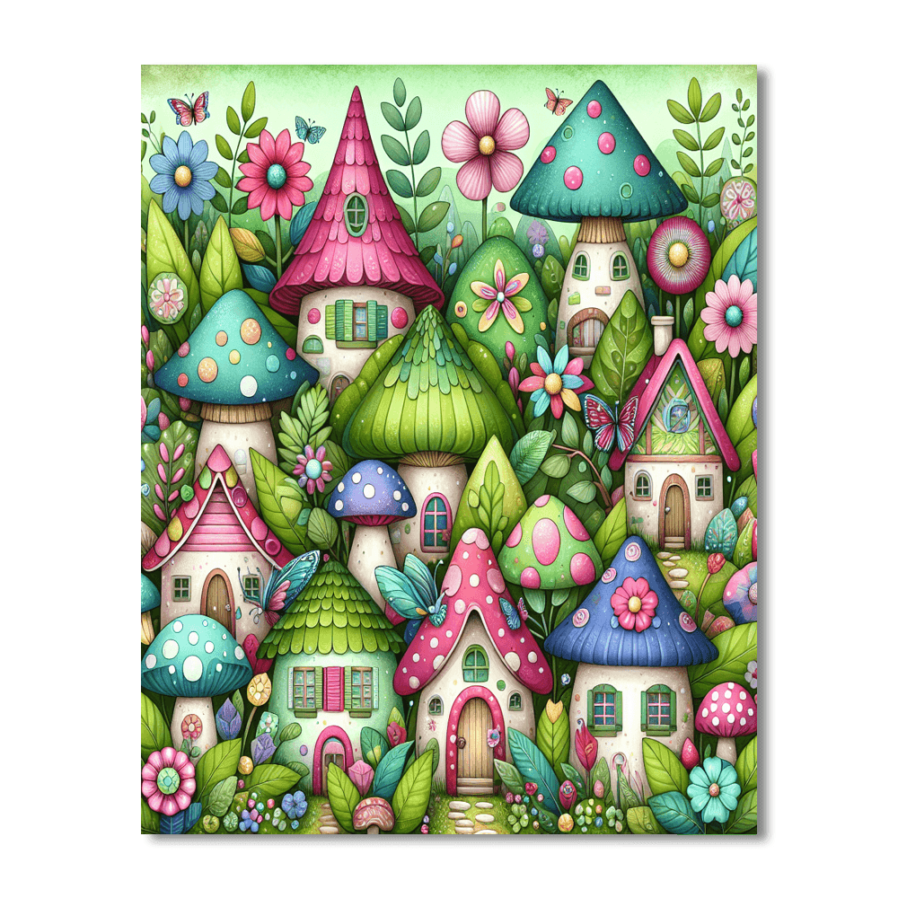Charming Fairy Village Paint By Number