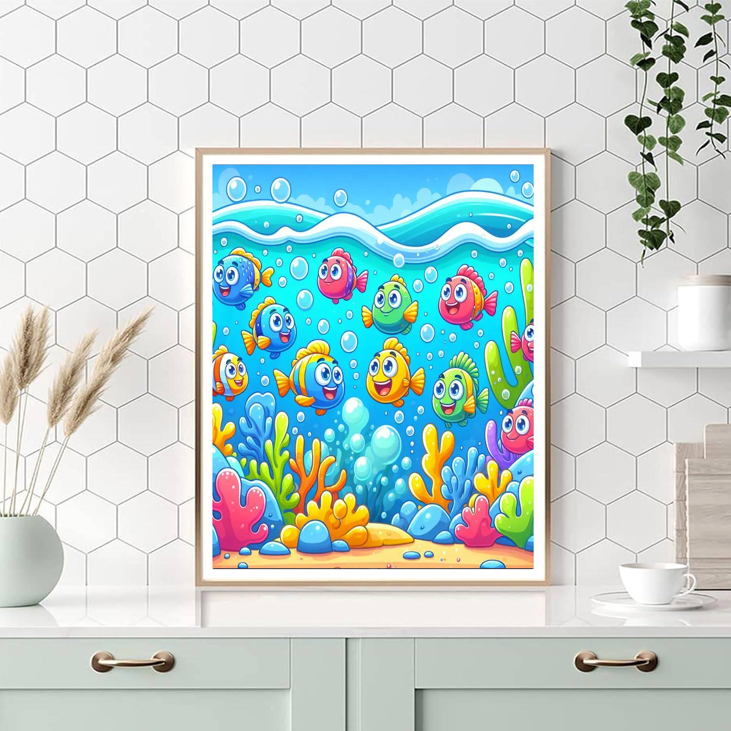 Funny Fish Paint By Numbers Kits