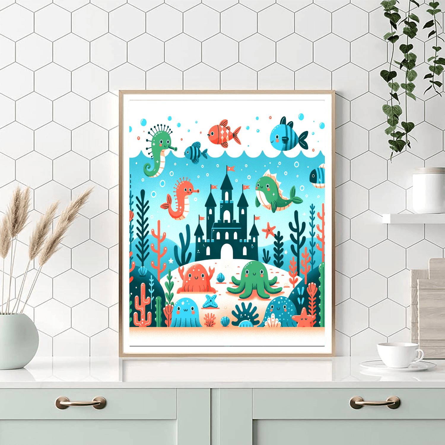 Underwater Castle Painting By Numbers Kit