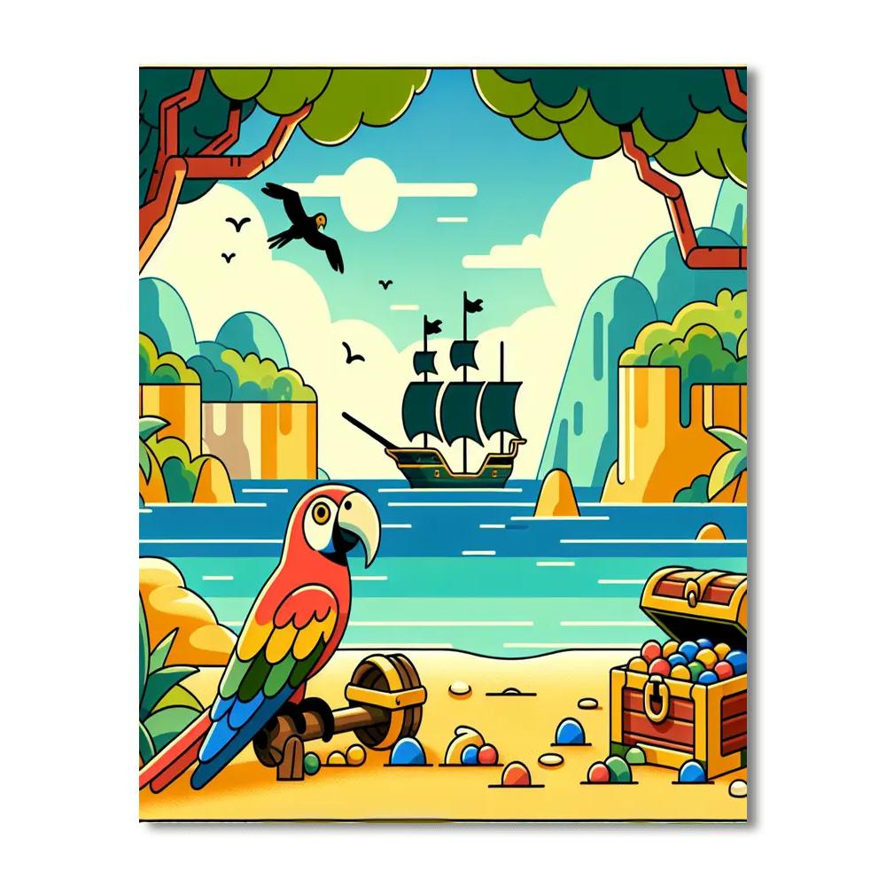 Oceanic Pirate Cove Paint By Numbers