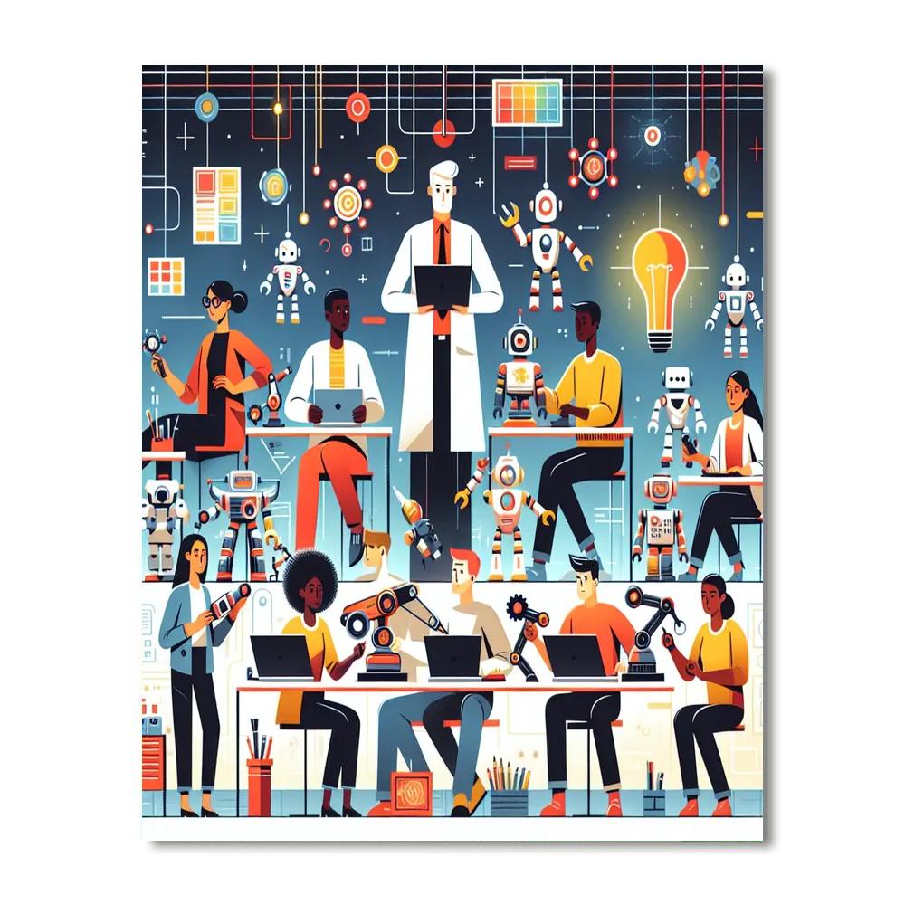 Robot Inventors Lab Painting By Numbers Kit