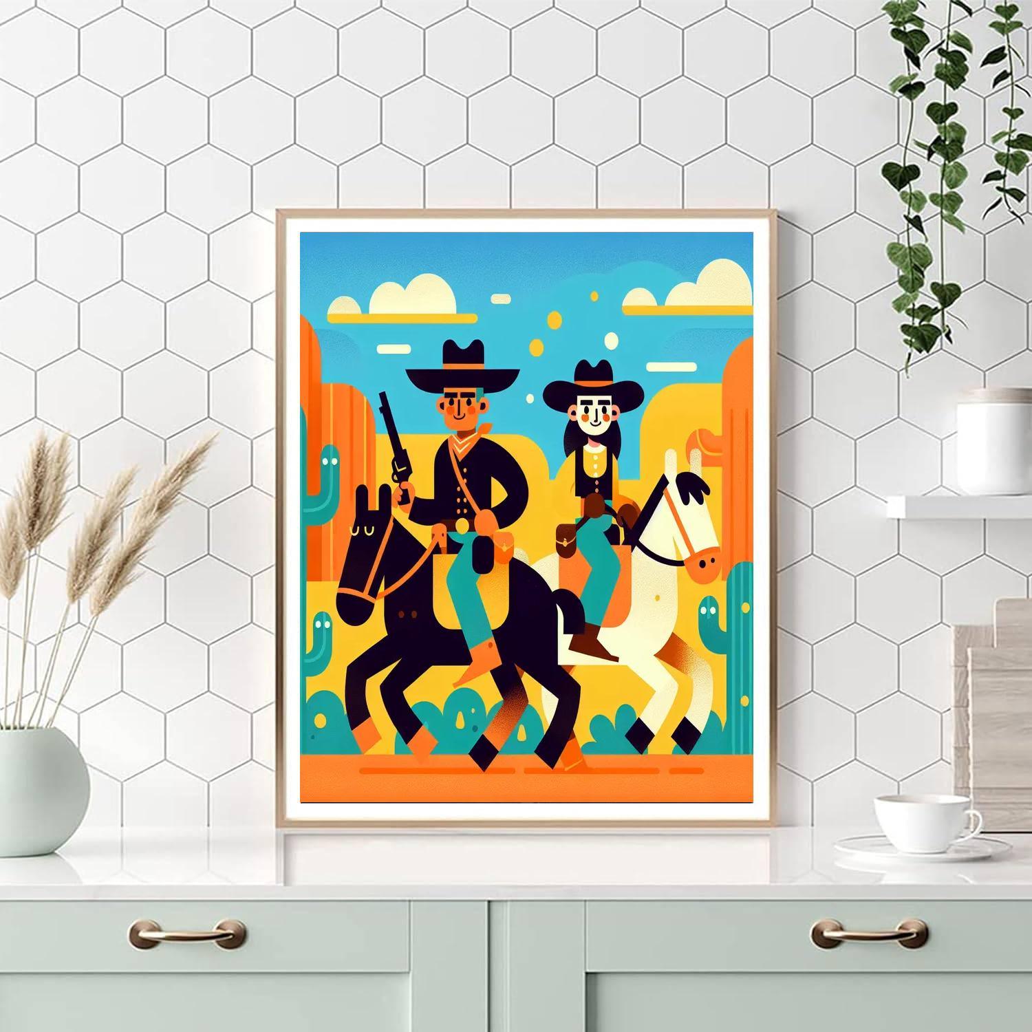 Friendly Wild West Number Painting