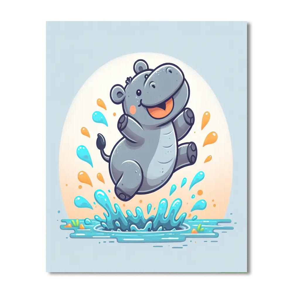 Hopping Hippo Paint By Color