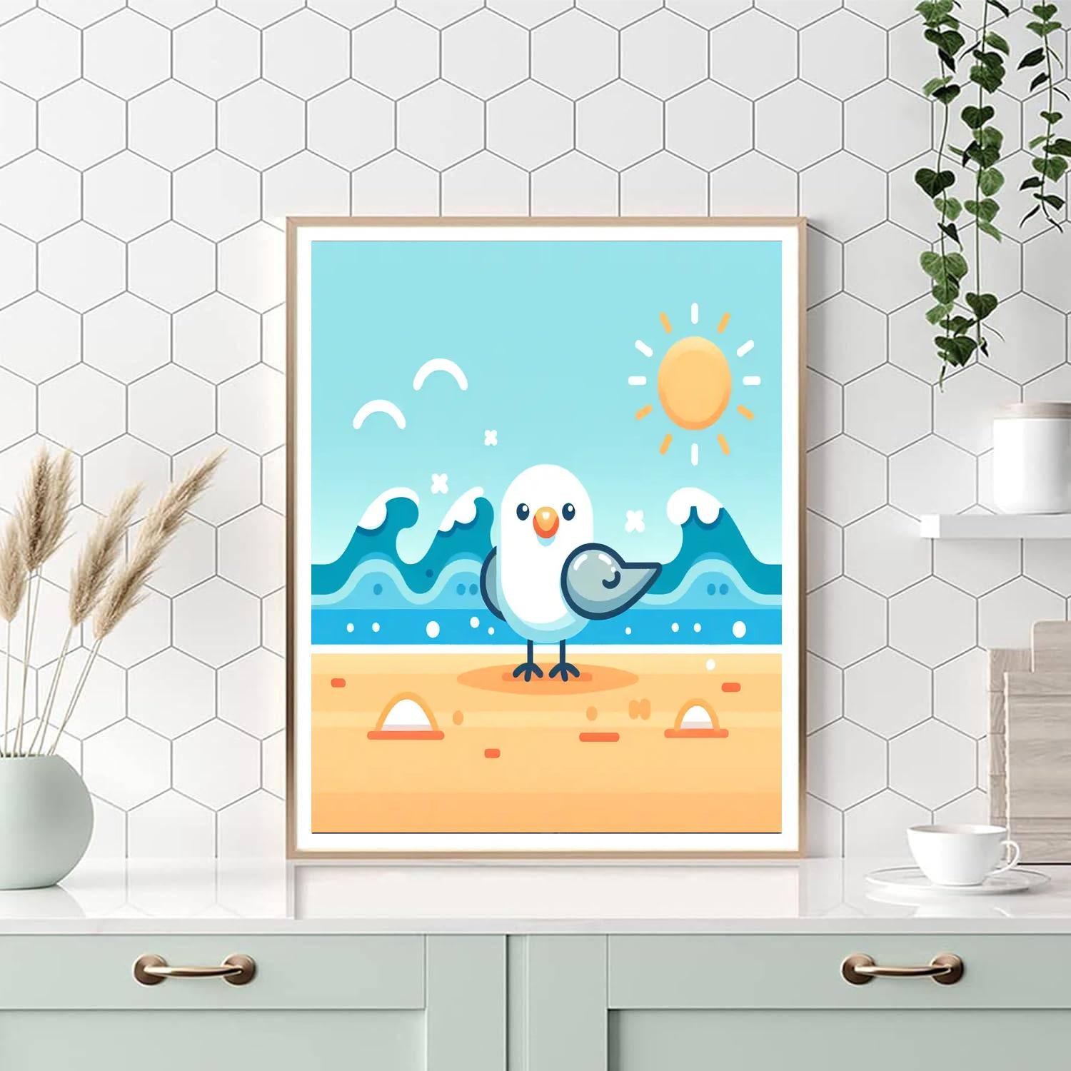 Seagull's Beachside Day Paint By Numbers Kits