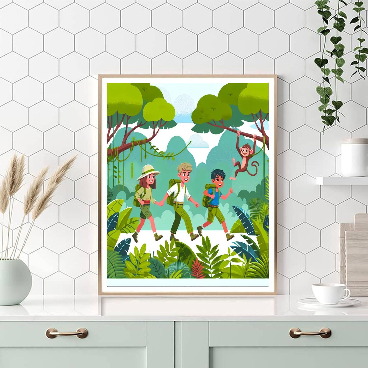 Jungle Expedition Journey Painting Number Kit