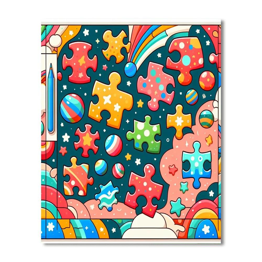 Jolly Jigsaw Puzzles Paint By Numbers Art
