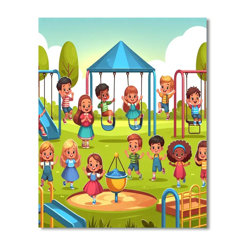 Playground Fun Painting By Numbers Kit