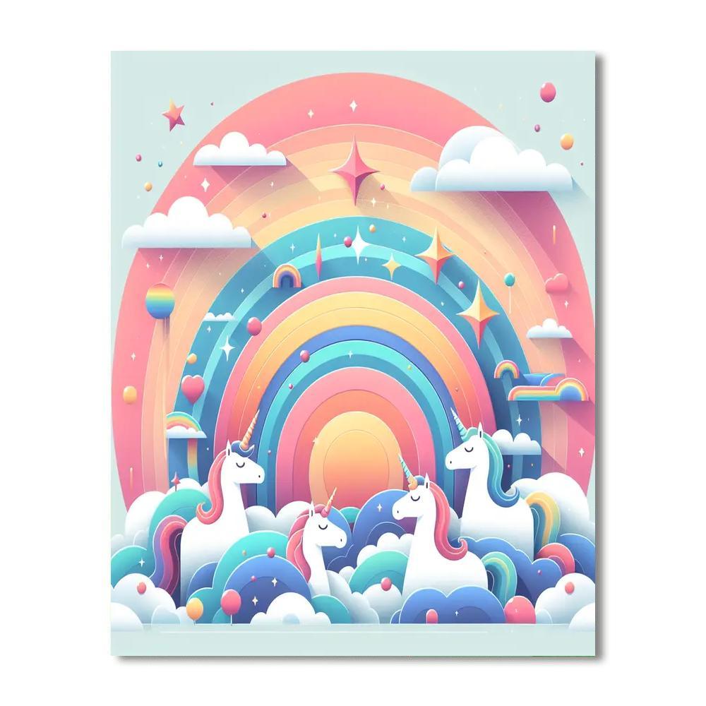 Rainbow Dreamscape DIY Paint By Numbers