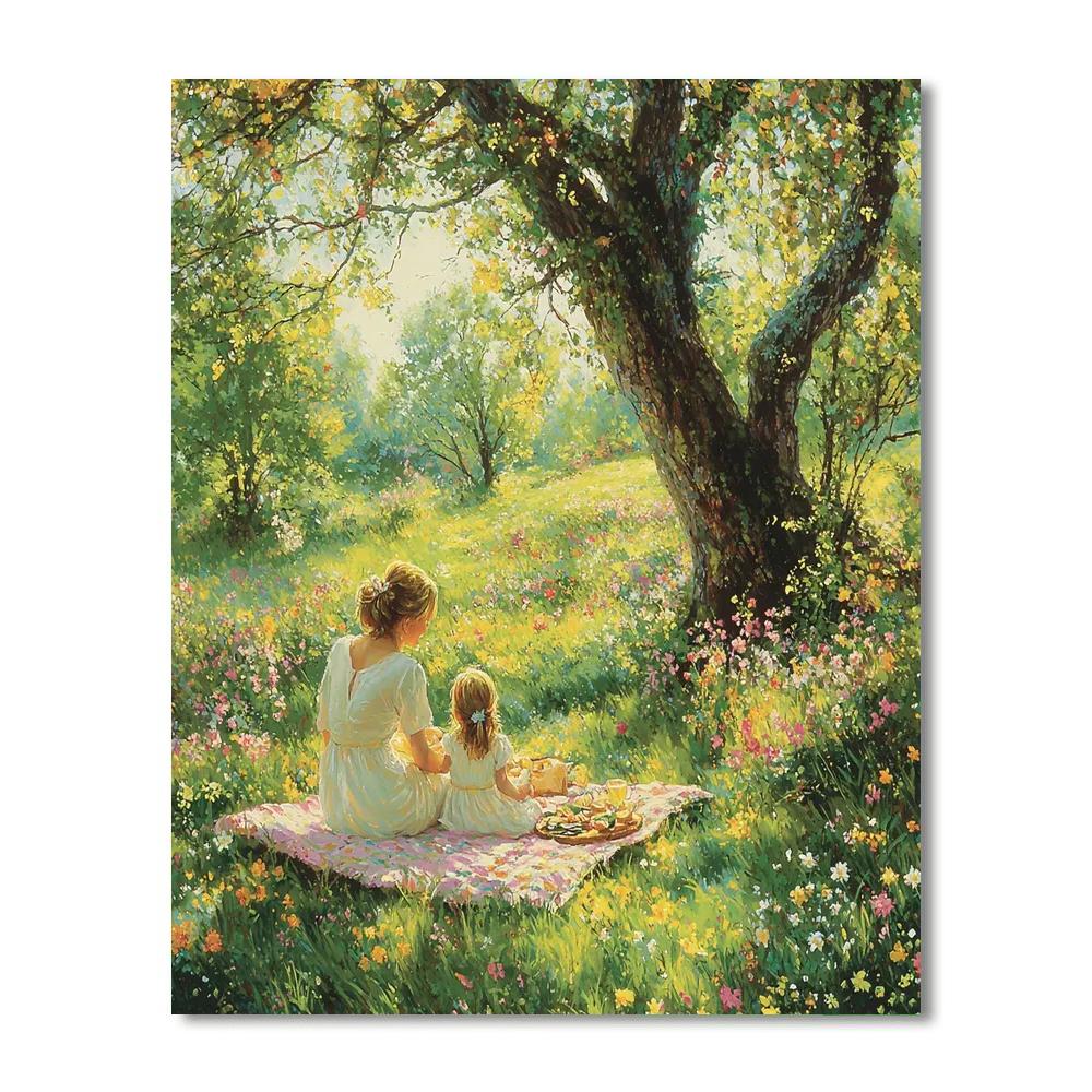 A Mother’s Touch In Nature Number Painting