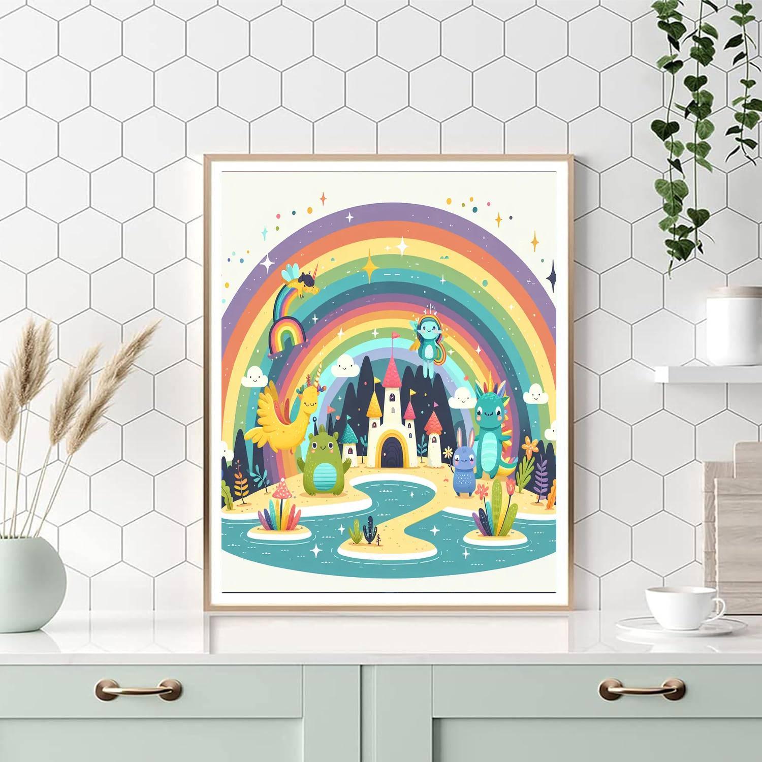 Adventure On Rainbow Island Paint By Numbers Kits