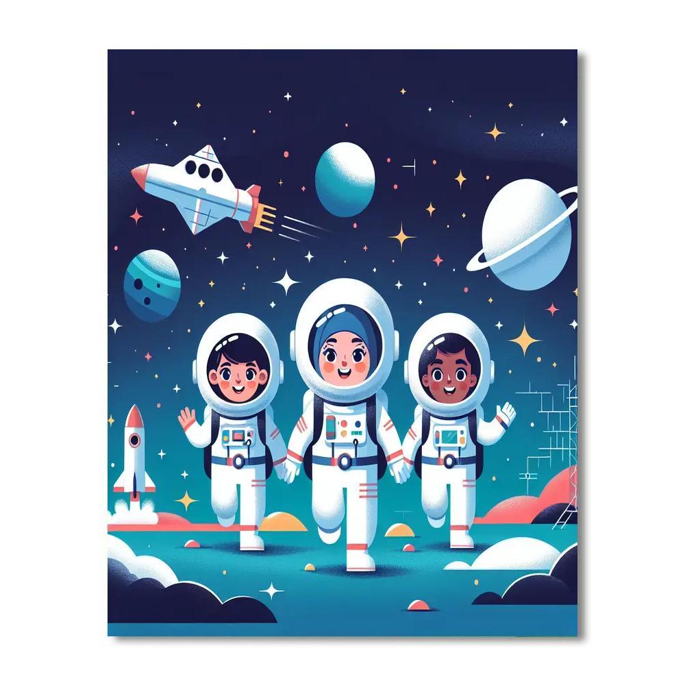 Space Mission Control Paint By Color