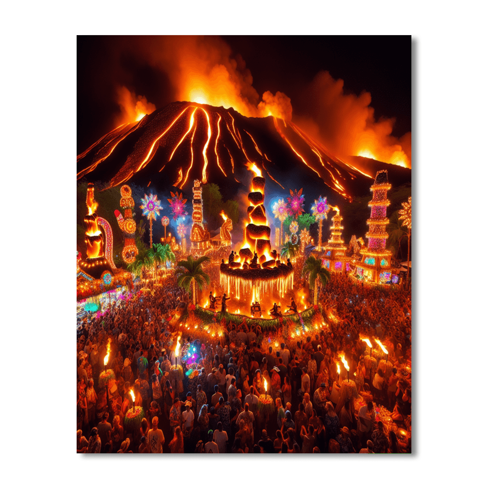 Pahoa's Lava Lights - Usa Painting Number Kit