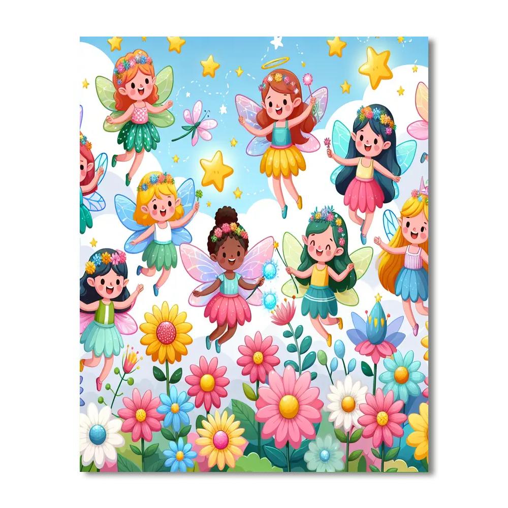 Colorful Fantasy Fairies Numbered Painting Kits