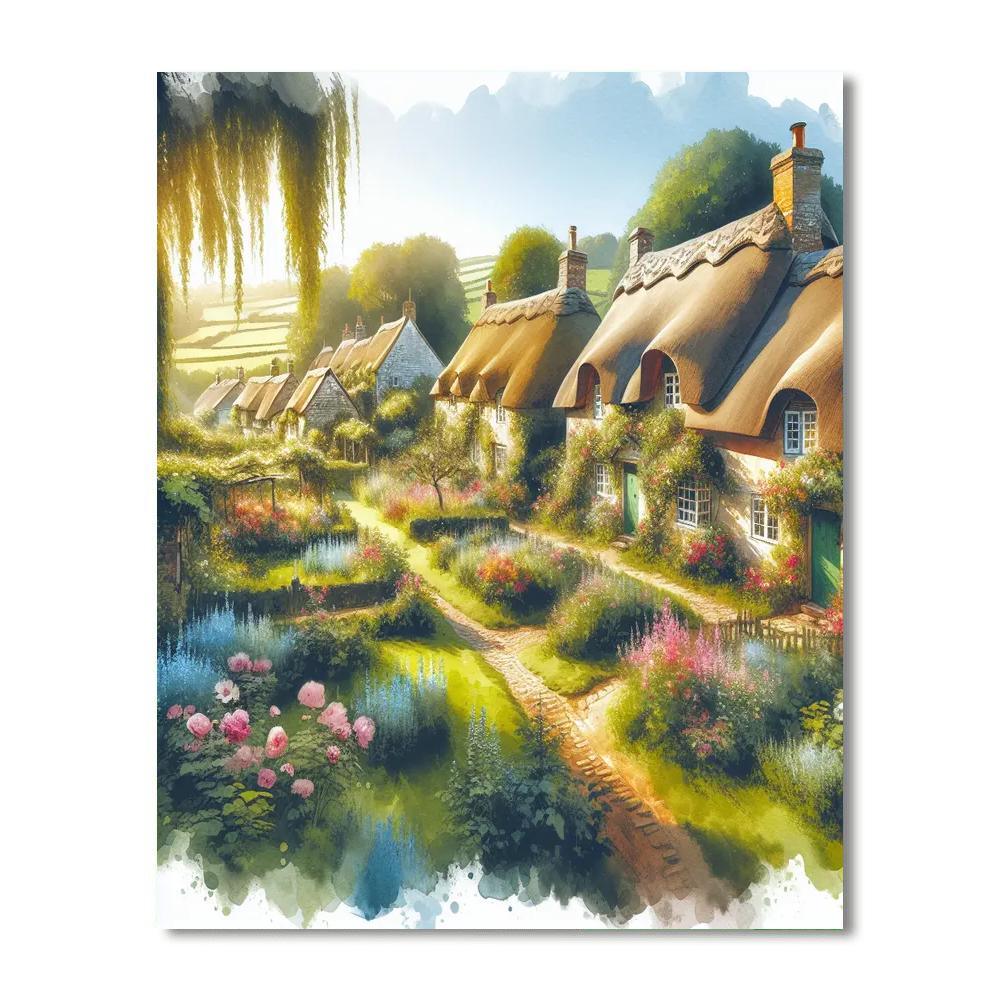 Countryside Cottages Serenity Numbered Painting Kits