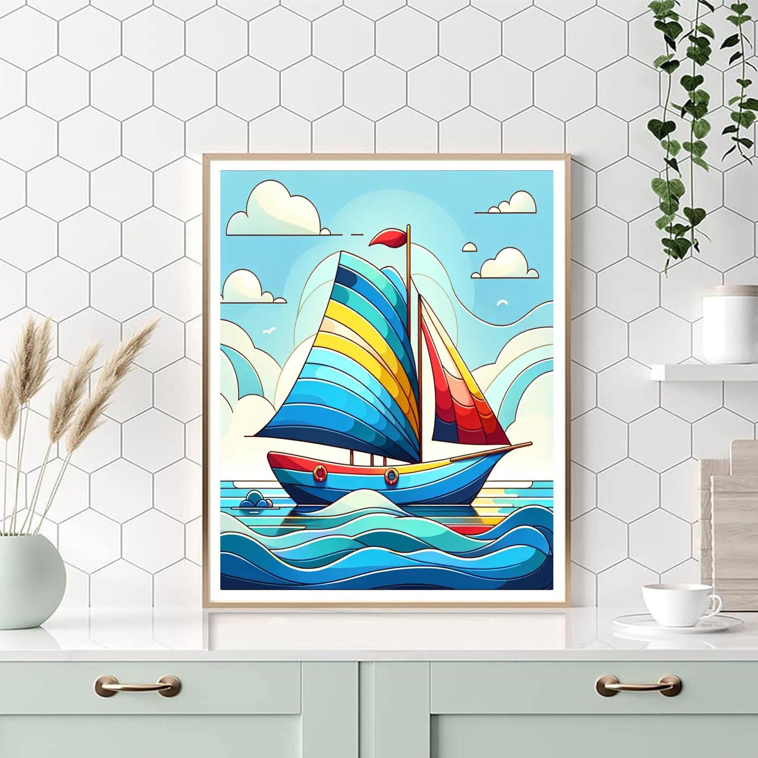 Sailing Sailboat Adventure Paint By Number