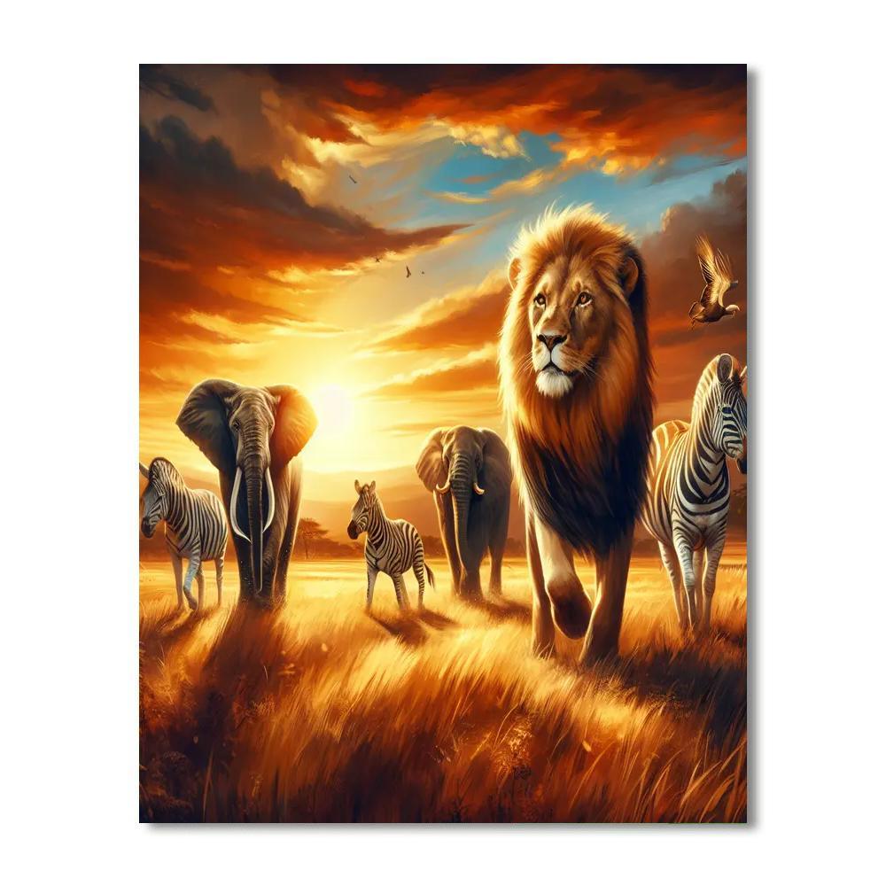 Majestic Wildlife Parade Paint By Numbers
