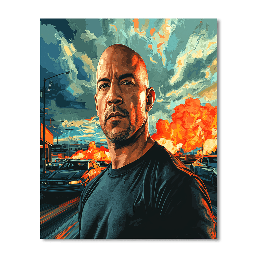 Vin Diesel: The Fast And Furious Heart Of Action Paint By Color