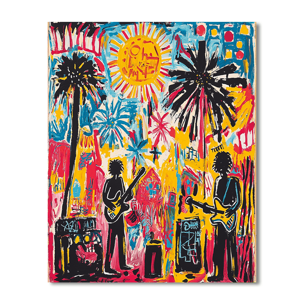 Jean-Michel Basquiat Inspired Bohemian Festival Dream  Paint By Numbers Kits