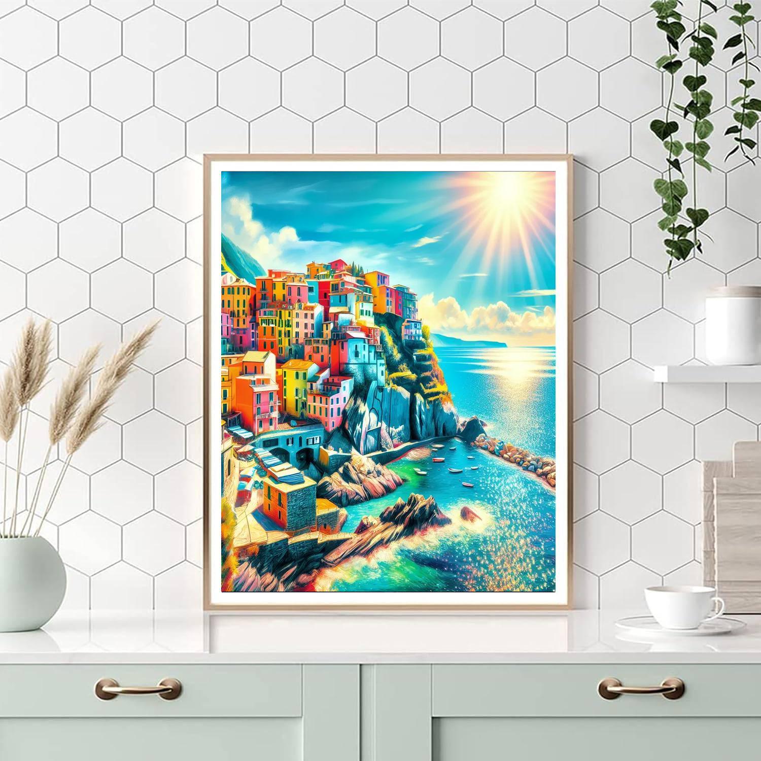 Classic Italian Coast DIY Paint By Numbers