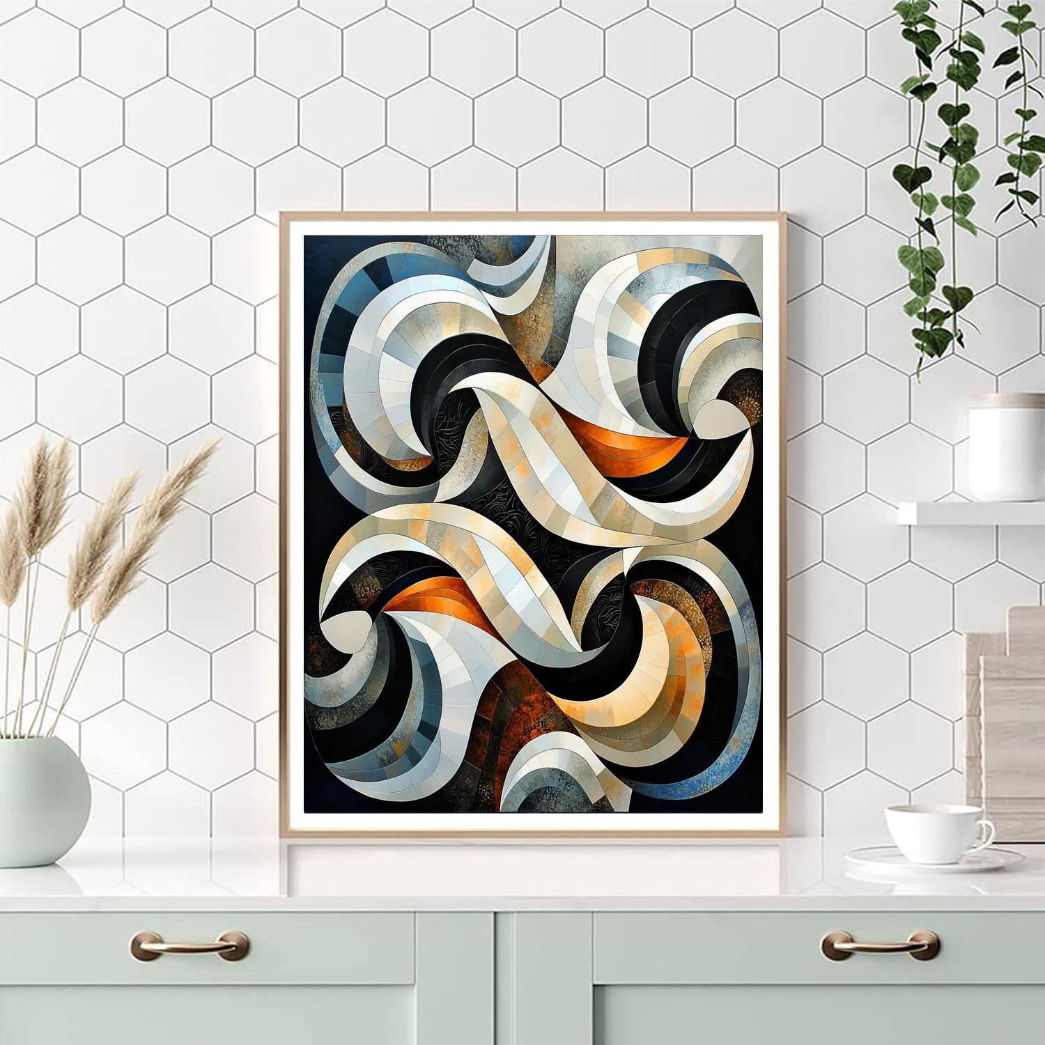 M.C. Escher Inspired Perceptual Dance  Number Painting