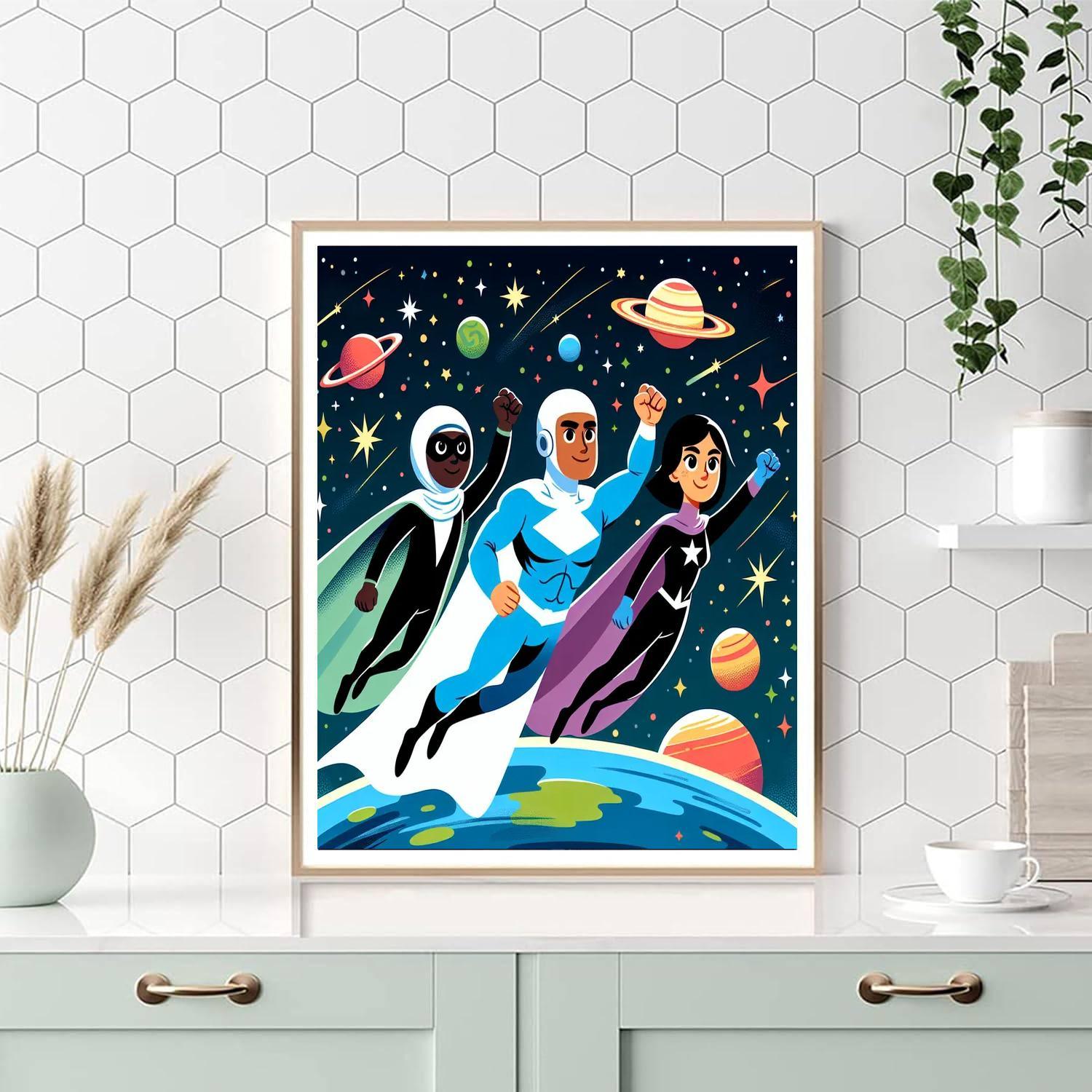 Galactic Heroes Unite Painting By Numbers Kit
