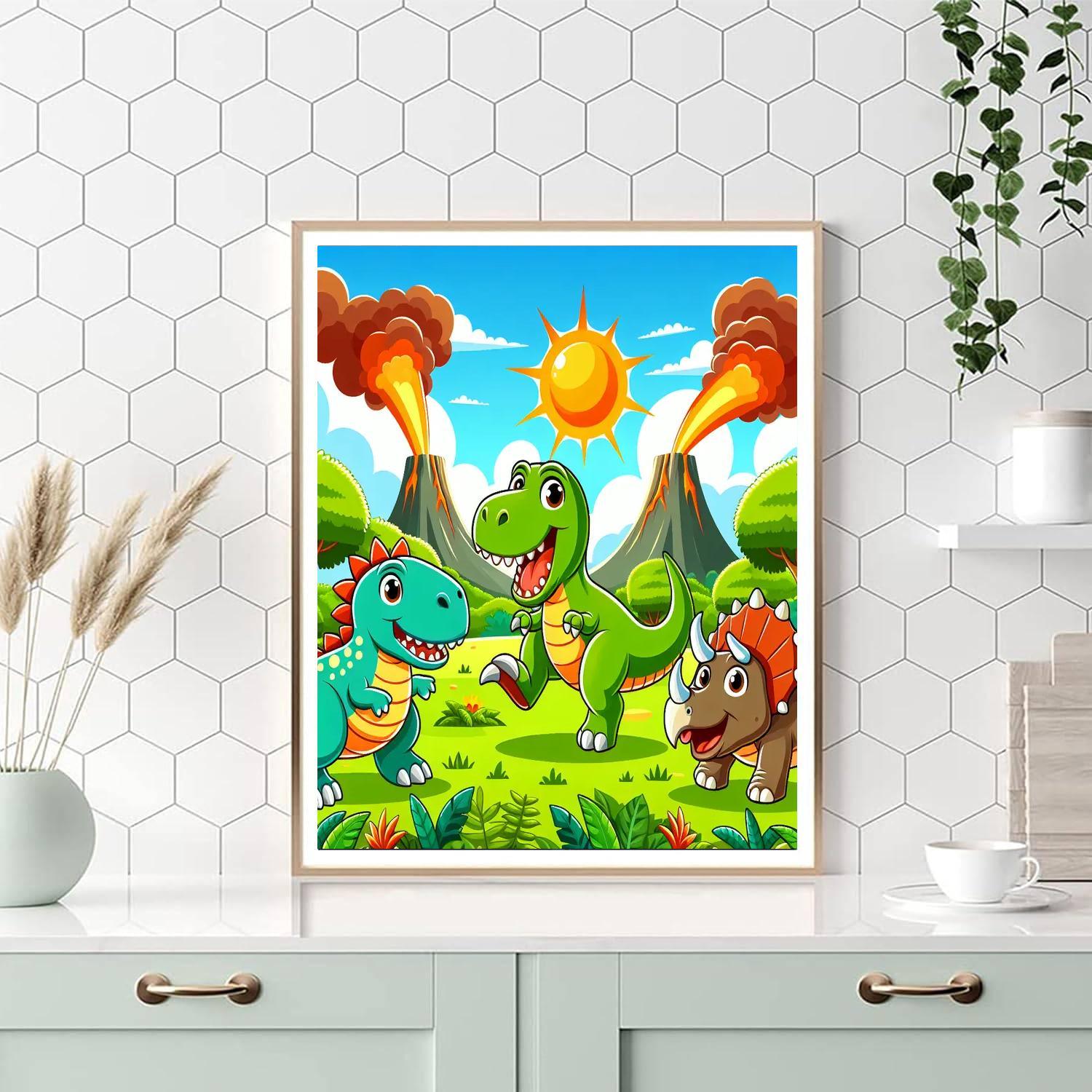 Adventures With Dinosaurs Paint By Color