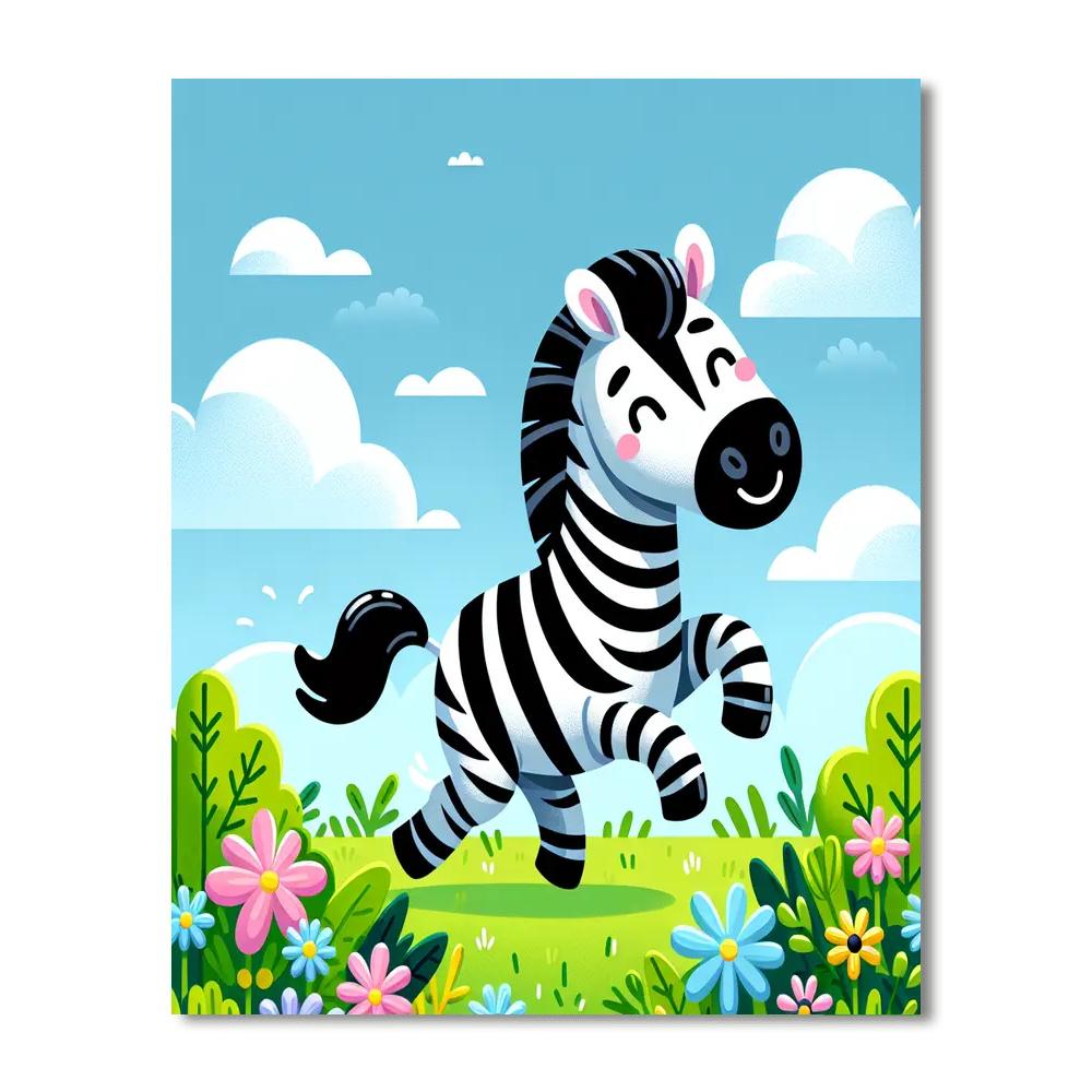 Dashing Zebra Numbered Painting Kits