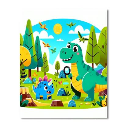 Dino Detective Adventure Paint By Numbers Art