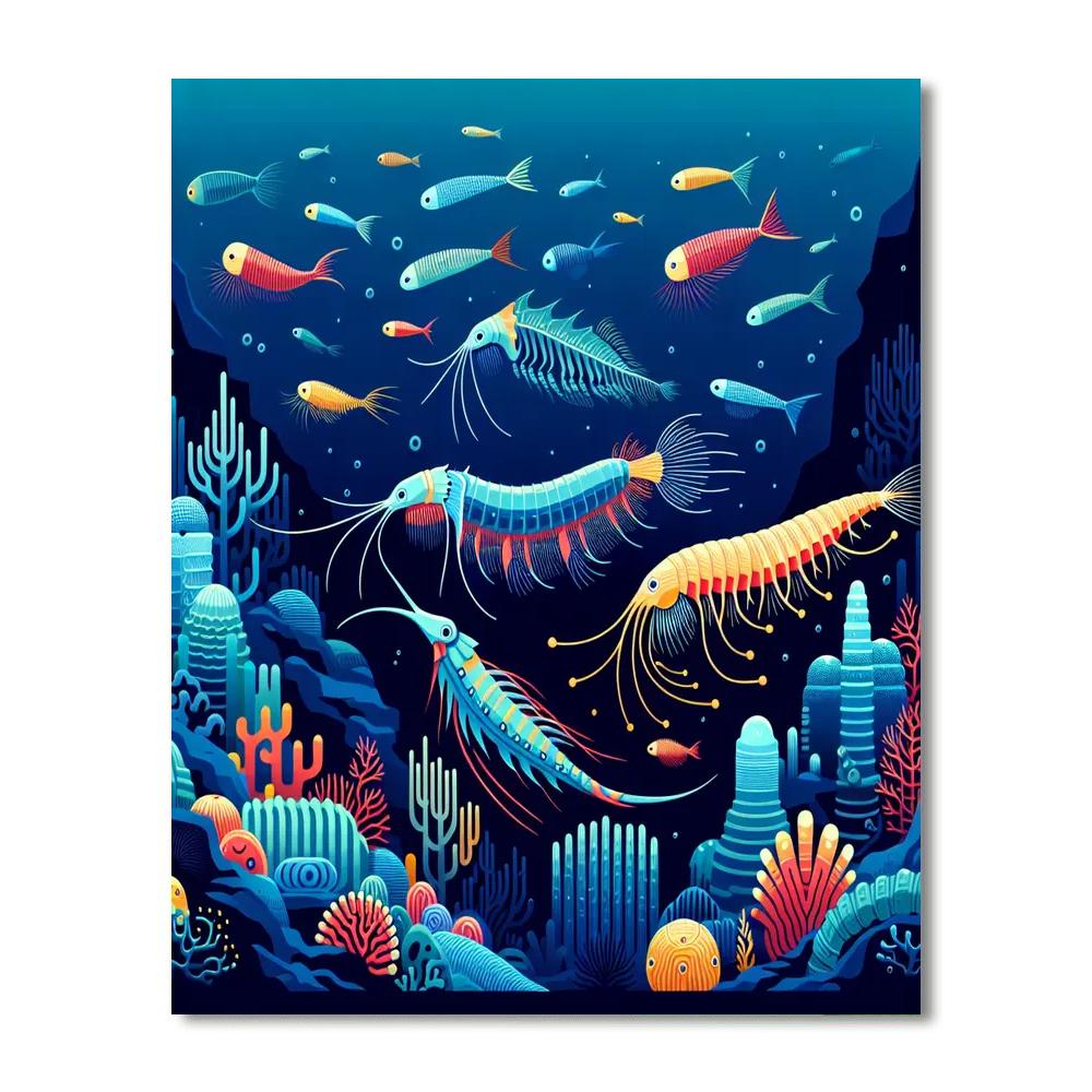 Mysterious Undersea Creatures Paint By Number