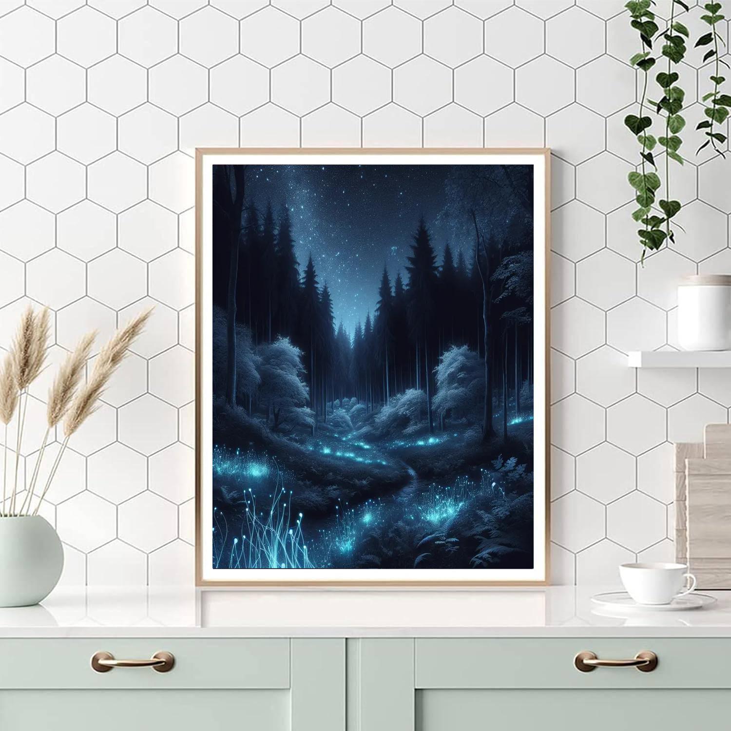 Fantasy Forest Nightscape Paint By Numbers Art