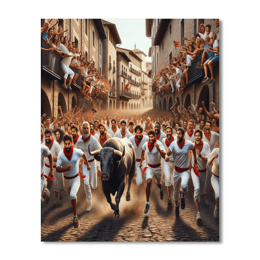 Running Of The Bulls - Spain Paint By Numbers Kits