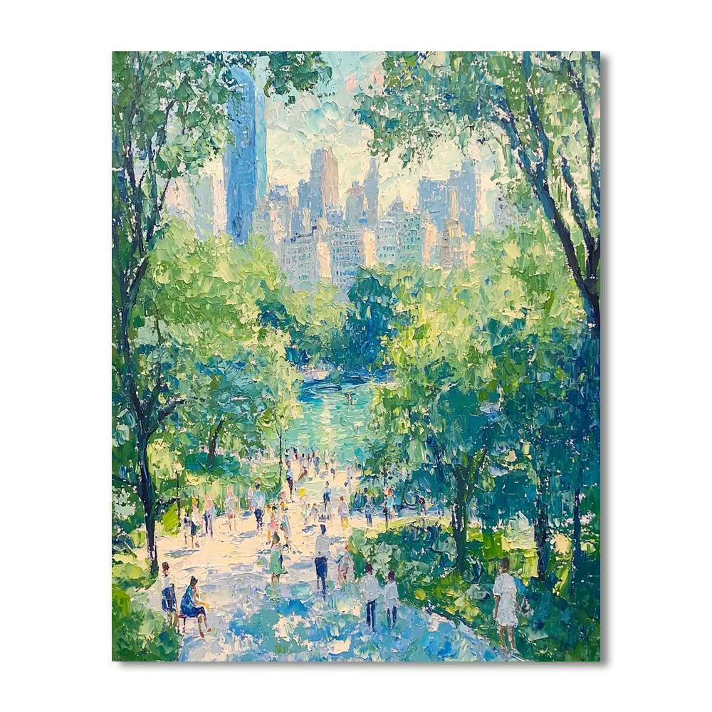 Claude Monet Inspired Impressionist Urban Park  DIY Paint By Numbers