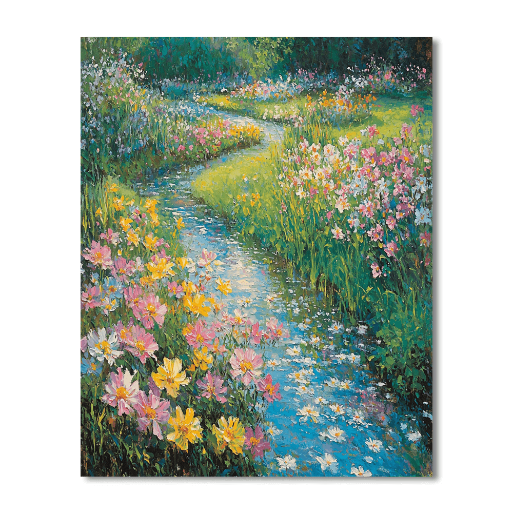 Monet Inspired Serenity Garden  Paint By Numbers Art