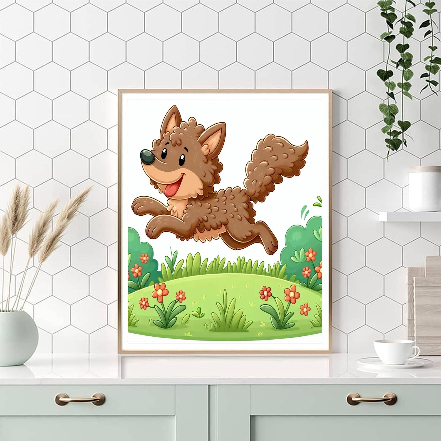 Curly Coyote DIY Paint By Numbers