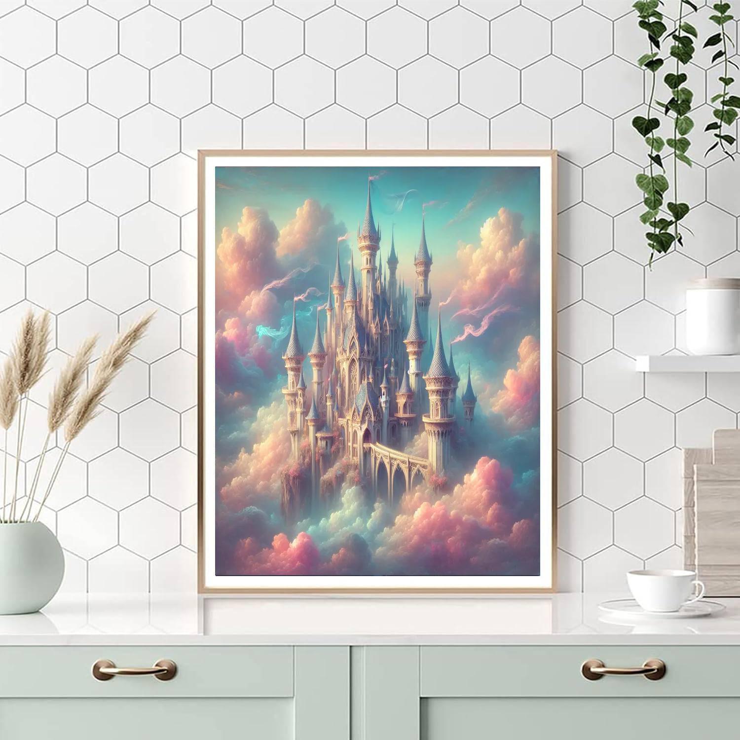 Fantasy Castle Clouds Paint By Numbers