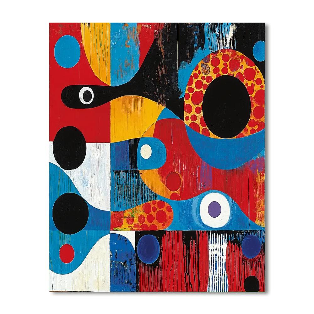Joan Miró Inspired Visionary Patterns  Painting Number Kit