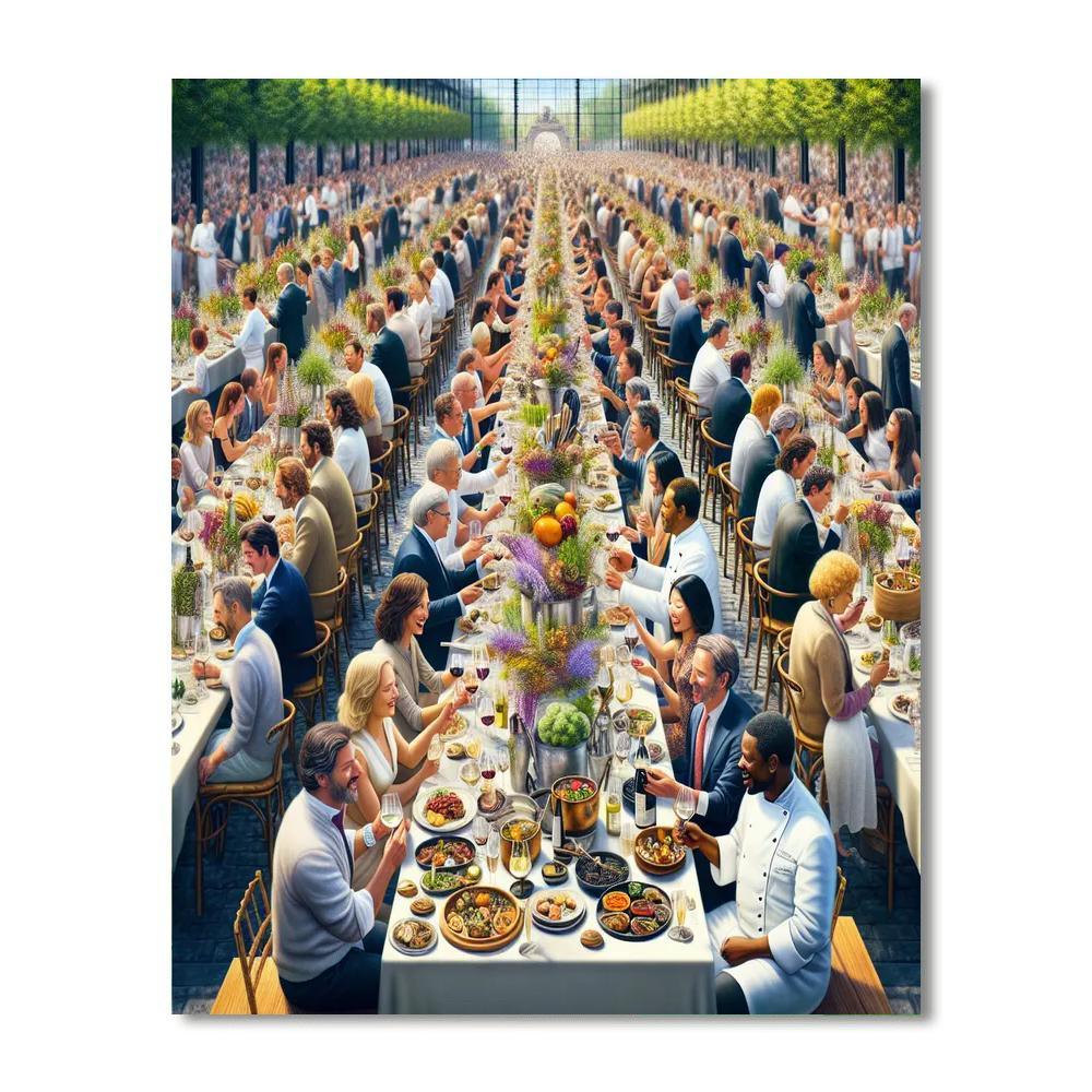 Food And Wine Festival DIY Paint By Numbers