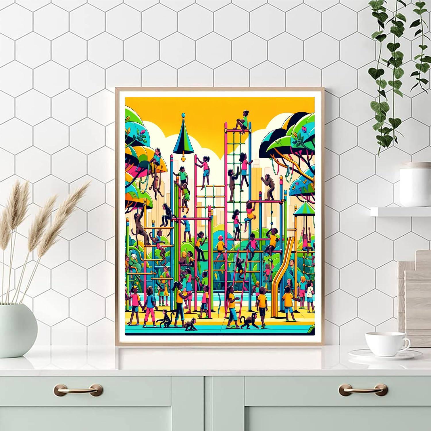 Jungle Gym Safari Painting Number Kit