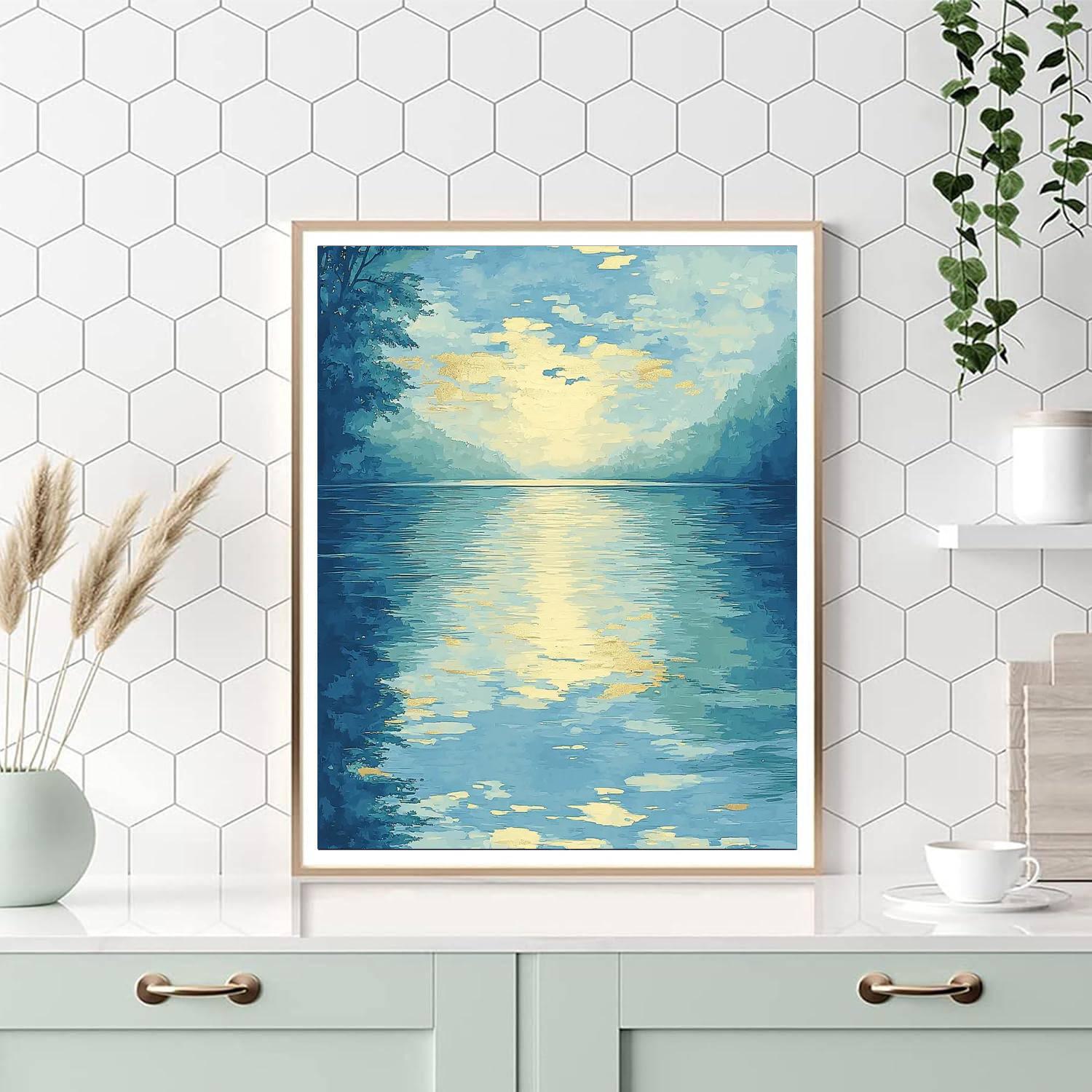 Georges Seurat Inspired Reflective Bliss  Paint By Numbers Art