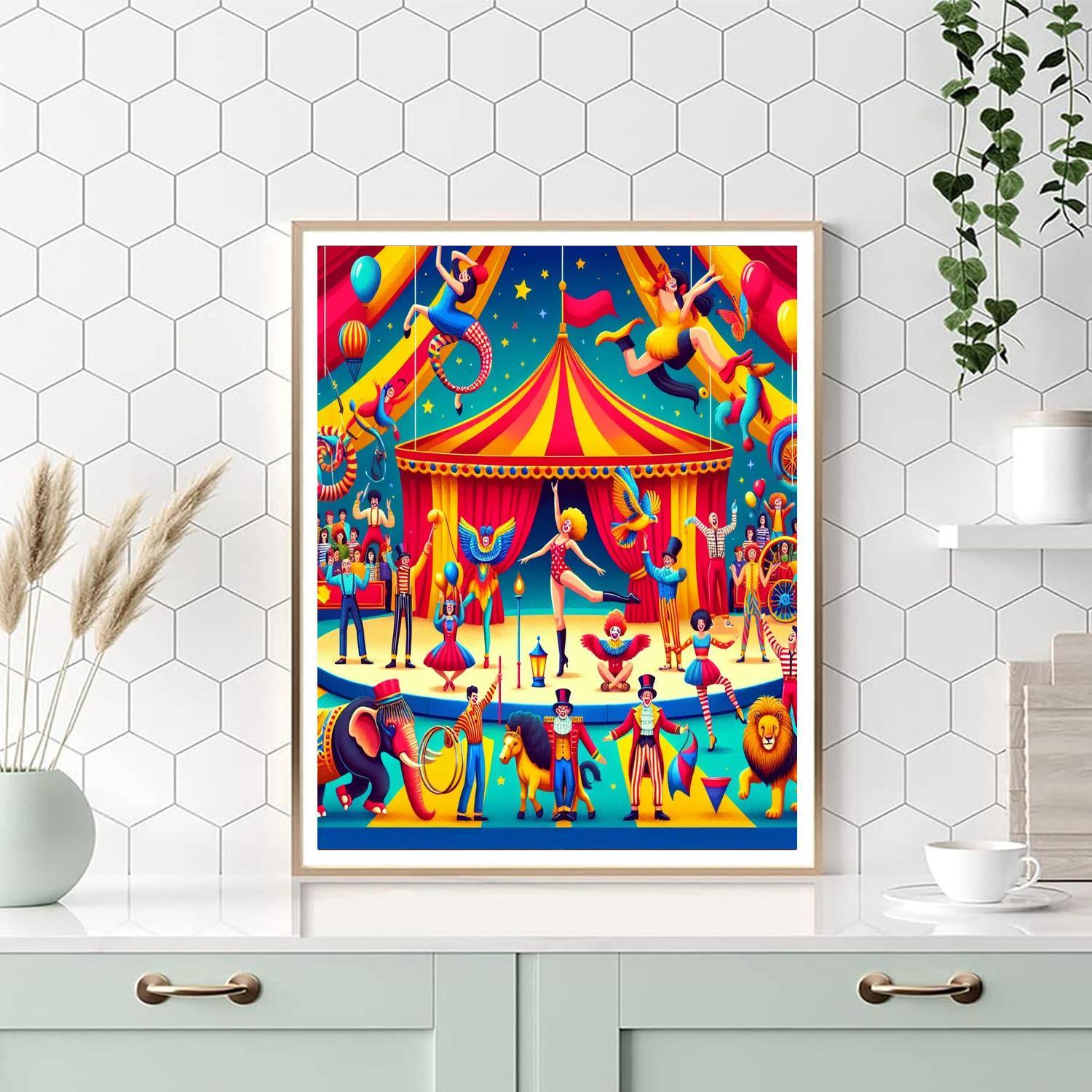 Enchanting Circus Show Painting By Numbers Kit