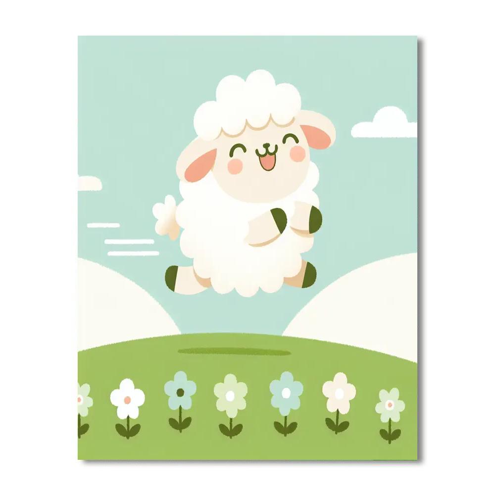 Playful Sheep Paint By Numbers
