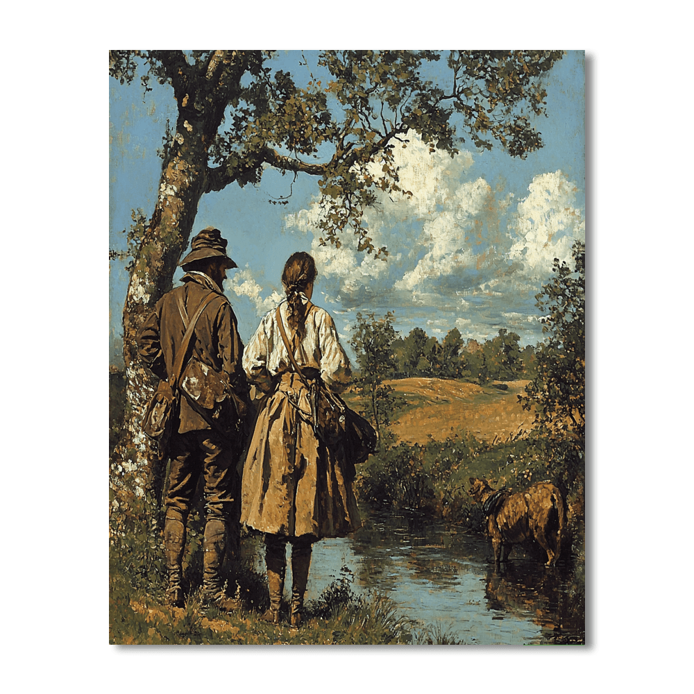 Courbet Inspired Historic Whispers  Paint By Numbers Art