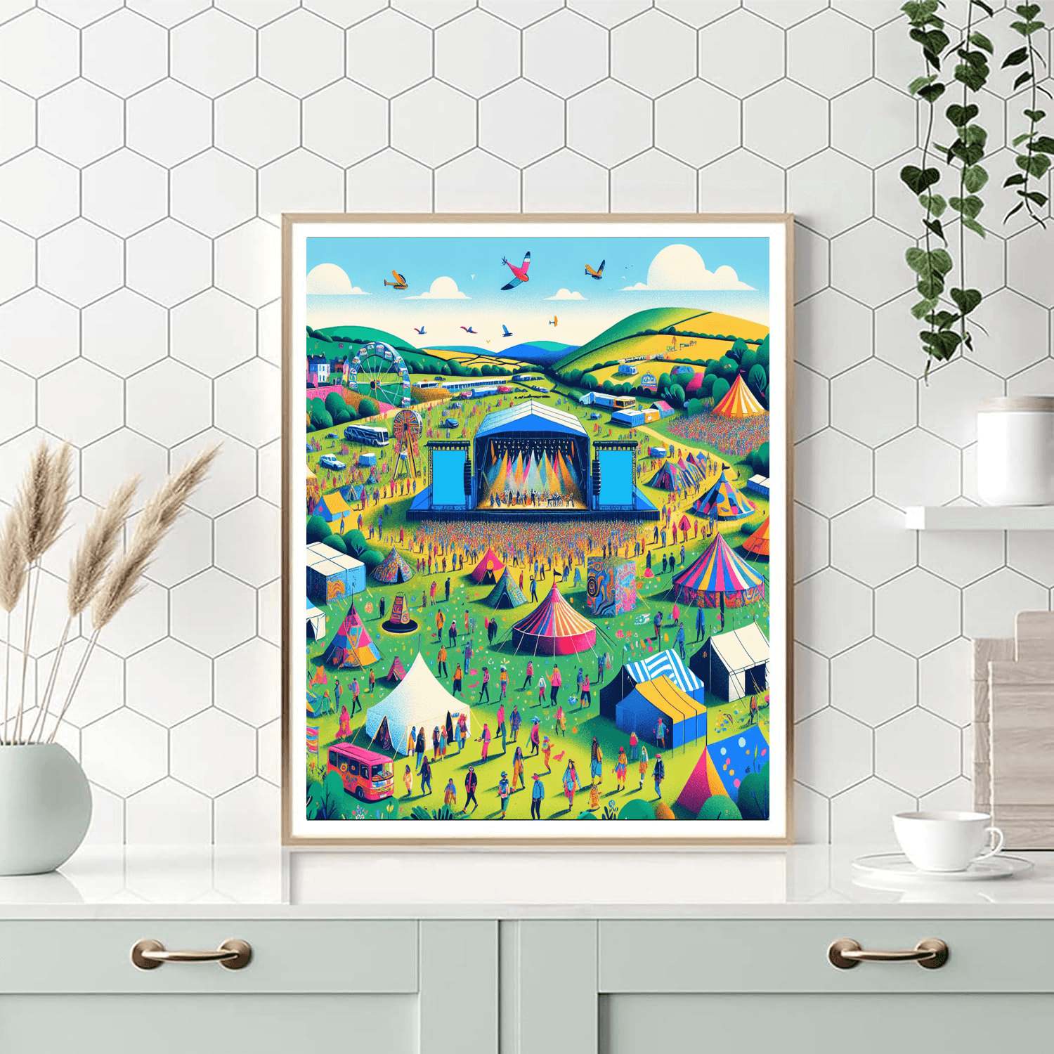 Electric Picnic - County Laois, Ireland Painting By Numbers Kit