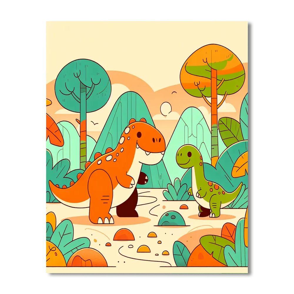 Dinosaur Jungle Journey Numbered Painting Kits
