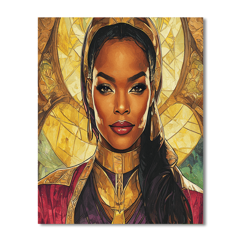 Angela Bassett: The Regal Spirit Of Ramonda Paint By Color
