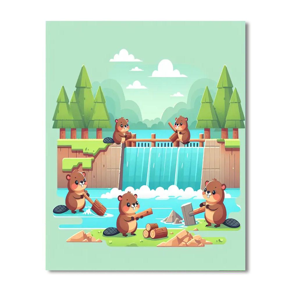 Busy Beaver's Build Painting Number Kit